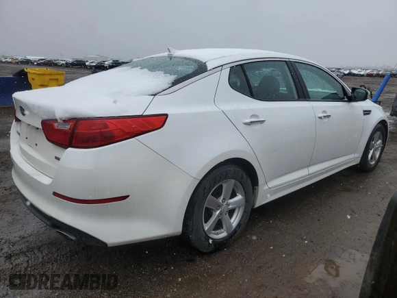 2015 Kia Optima LX with VIN KNAGM4A77F5659420, listed as a Copart auction lot 53915915 with 120,069 mi miles and Clean Title. Bid and sale history available at carsss.com. Image 3.