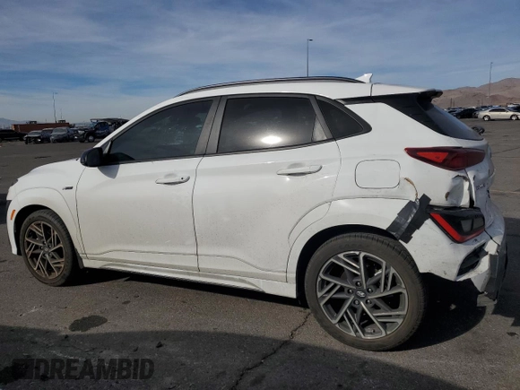2023 Hyundai Kona N Line with VIN KM8K33A35PU990510, listed as a Copart auction lot 83109114 with 32,925 mi miles and Salvage Title. Bid and sale history available at carsss.com. Image 2.