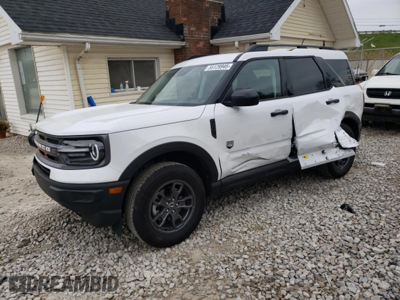 2024 Ford Bronco Sport Big Bend z VIN 3FMCR9B62RRF66162, wystawiony jako Copart lot #55129945 z przebiegiem 3 141 mil mil oraz Szkoda całkowita • Salvage title. Historia ofert i sprzedaży dostępna na DreamBid. Obrazek 1.