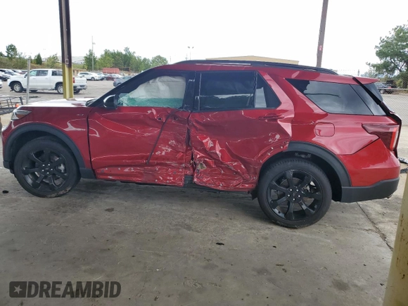 2023 Ford Explorer ST-Line with VIN 1FMSK7KH7PGA50423, listed as a Copart auction lot 73423344 with 25,136 mi miles and Salvage Title. Bid and sale history available at carsss.com. Image 2.