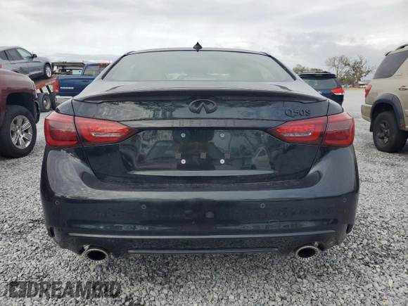 2023 Infiniti Q50 Red Sport 400 with VIN JN1FV7DP8PM570247, listed as a Copart auction lot 81809854 with 6,241 mi miles and Salvage Title. Bid and sale history available at DreamBid. Image 6.