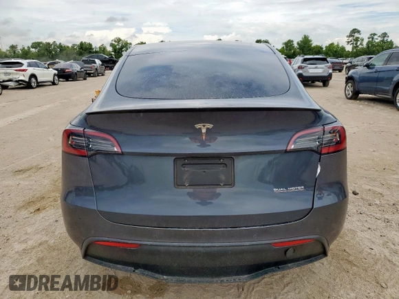 2022 Tesla Model Y Performance with VIN 7SAYGDEF1NF535286, listed as a Copart auction lot 62082545 with 16,387 mi miles and Salvage title. Bid and sale history available at DreamBid. Image 6.