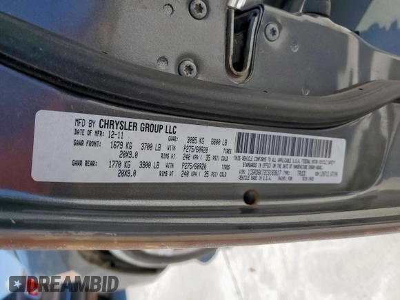 2012 Ram 1500 Express with VIN 1C6RD6KT2CS183617, listed as a Copart auction lot 58984755 with 203,466 mi miles and Clean title. Bid and sale history available at DreamBid. Image 12.