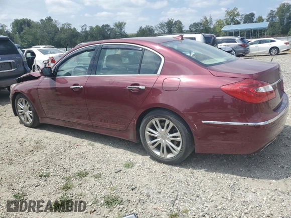 2013 Hyundai Genesis 3.8L with VIN KMHGC4DD7DU221907, listed as a Copart auction lot 68368624 with 118,708 mi miles and Clean Title. Bid and sale history available at carsss.com. Image 2.