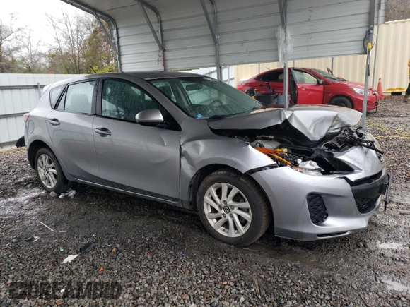 2013 Mazda 3 i Touring with VIN JM1BL1LP1D1831439, listed as a Copart auction lot 48286985 with 107,304 mi miles and Salvage Title. Bid and sale history available at carsss.com. Image 4.