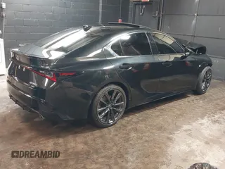 2024 Lexus IS 350 F Sport with VIN JTHGZ1E23R5036655, listed as a IAAI auction lot 40898566 with 2,724 mi miles and . Bid and sale history available at DreamBid. Image 4.