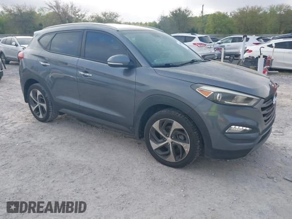 2016 Hyundai Tucson Limited with VIN KM8J33A27GU245096, listed as a IAAI auction lot 41961905 with 101,195 mi miles. Bid and sale history available at carsss.com. Image 1.