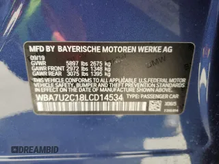 2020 BMW 7 Series z VIN WBA7U2C18LCD14534, wystawiony jako Copart lot #44378393 z przebiegiem 35 039 mil mil oraz . Historia ofert i sprzedaży dostępna na DreamBid. Obrazek 12.