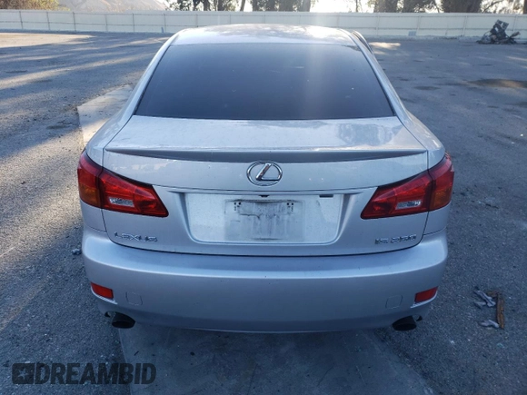 2006 Lexus IS 250 Manual with VIN JTHBK262865008252, listed as a Copart auction lot 84763724 with 140,277 mi miles and Salvage Title. Bid and sale history available at carsss.com. Image 6.