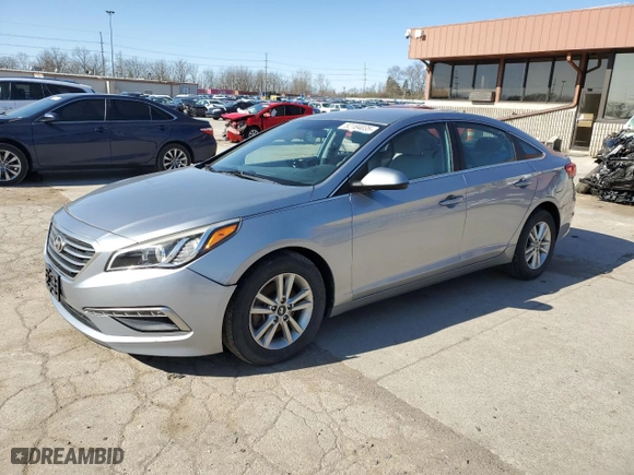 2015 Hyundai Sonata 2.4L SE with VIN 5NPE24AF1FH064182, listed as a Copart auction lot 52184035 with 105,906 mi miles and Salvage Title. Bid and sale history available at carsss.com. Image 1.