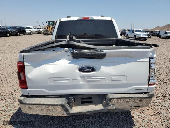 2022 Ford F-150 XL with VIN 1FTEW1EP7NKD51600, listed as a Copart auction lot 58343804 with 80,891 mi miles and Salvage Title. Bid and sale history available at carsss.com. Image 6.