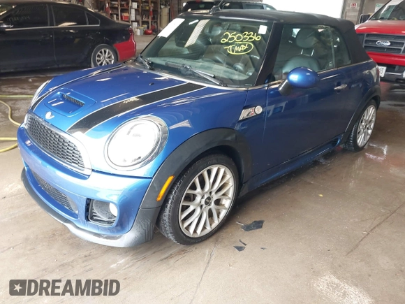 2012 MINI Convertible S with VIN WMWZP3C54CT250336, listed as a IAAI auction lot 42444813 with Not provided miles and . Bid and sale history available at DreamBid. Image 2.