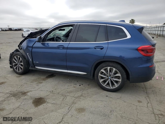 2018 BMW X3 xDrive30i with VIN 5UXTR9C52JLC75322, listed as a Copart auction lot 53843175 with 0 mi miles and Salvage Title. Bid and sale history available at carsss.com. Image 2.