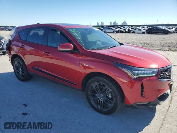 2022 Acura RDX w/A-Spec Package with VIN 5J8TC1H66NL001907, listed as a Copart auction lot 81973394 with 24,068 mi miles and Salvage Title. Bid and sale history available at carsss.com. Image 4.