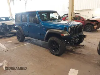 2021 Jeep Wrangler Unlimited Sport S with VIN 1C4HJXDG9MW797013, listed as a IAAI auction lot 41966754 with 53,583 mi miles. Bid and sale history available at carsss.com. Image 1.