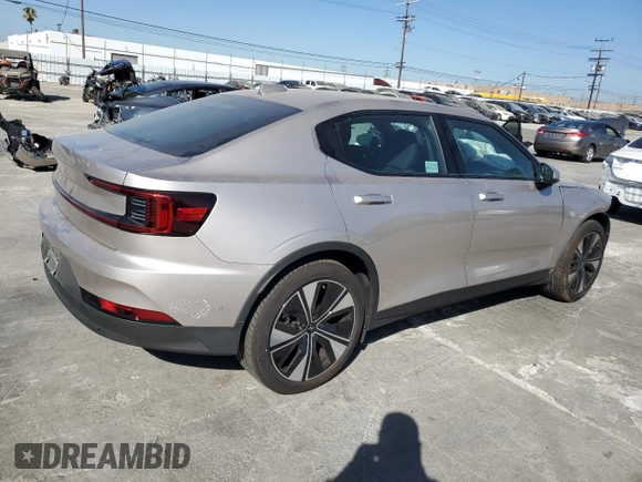 2024 Polestar 2 with VIN YSMFE3KA2RL232277, listed as a Copart auction lot 66625764 with 8,485 mi miles and Salvage Title. Bid and sale history available at carsss.com. Image 3.
