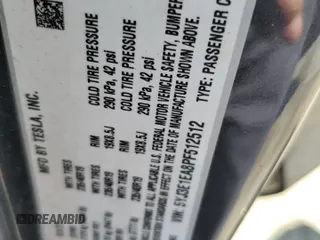 2023 Tesla Model 3 с VIN 5YJ3E1EA8PF512512, выставлен на аукционе Copart как лот 56300065 с пробегом 33 503 миль миль и Списание • Salvage title. История ставок и продаж доступна на DreamBid. Изображение 13.