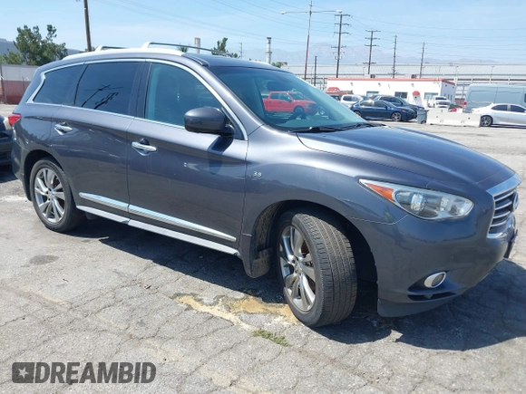 2014 Infiniti QX60 with VIN 5N1AL0MNXEC524906, listed as a IAAI auction lot 42106134 with 109,280 mi miles. Bid and sale history available at carsss.com. Image 1.
