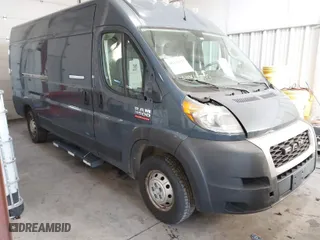 2019 Ram ProMaster Cargo Van with VIN 3C6URVJG8KE549043, listed as a IAAI auction lot 41415543 with 74,495 mi miles. Bid and sale history available at carsss.com. Image 1.
