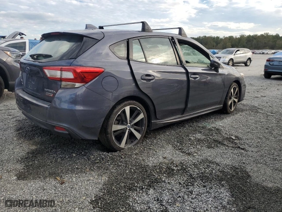 2017 Subaru Impreza Sport with VIN 4S3GTAL60H1737197, listed as a Copart auction lot 74108664 with 0 mi miles and Salvage Title. Bid and sale history available at carsss.com. Image 3.