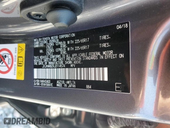 2018 Lexus NX with VIN JTJYARBZXJ2114574, listed as a Copart auction lot 53132675 with 62,061 mi miles and Salvage Title. Bid and sale history available at carsss.com. Image 14.