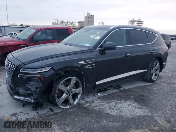 2021 Genesis GV80 with VIN KMUHBDSB9MU071244, listed as a Copart auction lot 88469095 with 85,355 mi miles and Salvage title. Bid and sale history available at DreamBid. Image 1.