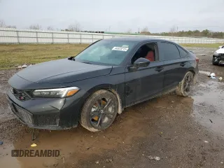 2025 Honda Civic Si with VIN 2HGFE1E5XSH472616, listed as a Copart auction lot 44923215 with 9,124 mi miles and Salvage Title. Bid and sale history available at DreamBid. Image 1.
