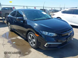2019 Honda Civic Sedan LX with VIN 19XFC2F61KE202252, listed as a IAAI auction lot 42139362 with 37,128 mi miles. Bid and sale history available at carsss.com. Image 1.