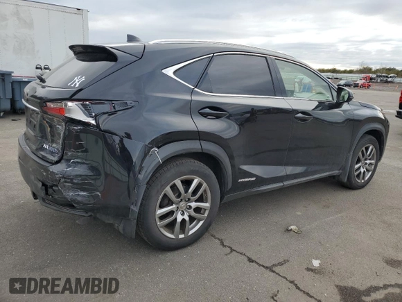 2015 Lexus NX 300h with VIN JTJBJRBZ0F2020040, listed as a Copart auction lot 47818385 with 185,470 mi miles and Salvage title. Bid and sale history available at DreamBid. Image 3.