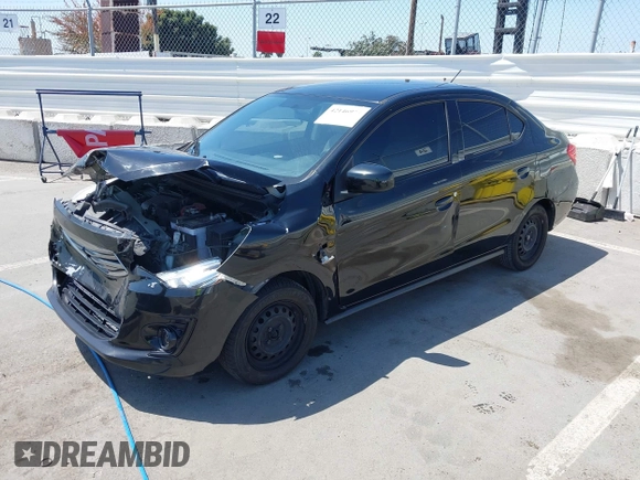 2019 Mitsubishi Mirage ES z VIN ML32F3FJ6KHF17967, wystawiony jako IAAI lot #42146979 z przebiegiem 76 355 mil mil oraz . Historia ofert i sprzedaży dostępna na DreamBid. Obrazek 2.