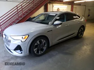 2021 Audi e-tron Sportback Premium Plus z VIN WA12ABGE6MB015156, wystawiony jako Copart lot #79628264 z przebiegiem 48 037 mil mil oraz Czysty tytuł • Clean title. Historia ofert i sprzedaży dostępna na DreamBid. Obrazek 1.