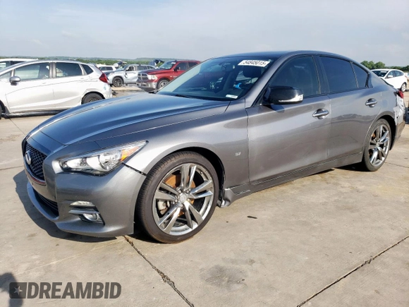 2015 Infiniti Q50 Premium with VIN JN1BV7AP5FM353384, listed as a Copart auction lot 54845015 with 152,690 mi miles and Salvage title. Bid and sale history available at DreamBid. Image 1.