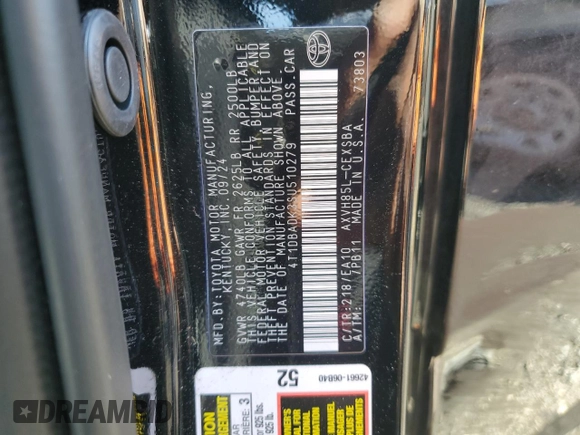 2025 Toyota Camry LE z VIN 4T1DBADK3SU510279, wystawiony jako Copart lot #46408205 z przebiegiem 7 274 mil mil oraz Szkoda całkowita • Salvage title. Historia ofert i sprzedaży dostępna na DreamBid. Obrazek 14.