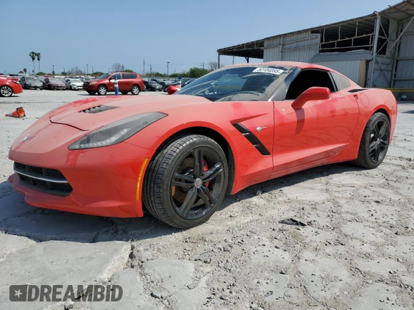 2016 Chevrolet Corvette 1LT with VIN 1G1YB2D74G5123435, listed as a Copart auction lot 50104895 with 71,220 mi miles and Salvage Title. Bid and sale history available at carsss.com. Image 1.