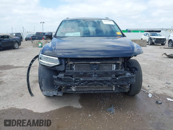 2022 Volkswagen Tiguan S with VIN 3VV0B7AX7NM137070, listed as a IAAI auction lot 42492020 with 24,396 mi miles and . Bid and sale history available at DreamBid. Image 12.