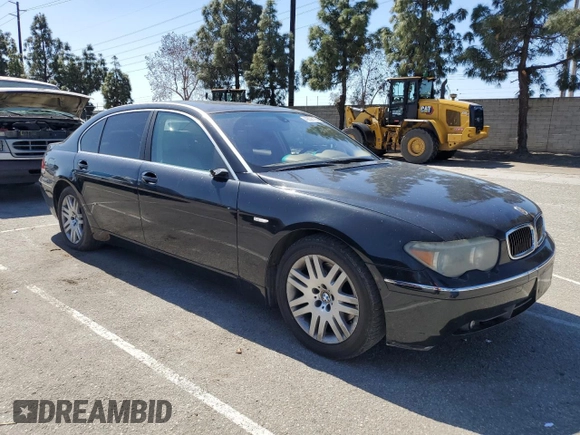 2002 BMW 7 Series 745Li with VIN WBAGN63472DR00064, listed as a Copart auction lot 49536175 with 97,737 mi miles and Clean Title. Bid and sale history available at carsss.com. Image 4.