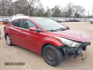 2013 Hyundai Elantra GLS z VIN KMHDH4AE9DU765956, wystawiony jako IAAI lot #41532756 z przebiegiem 156 029 mil mil oraz . Historia ofert i sprzedaży dostępna na DreamBid. Obrazek 1.