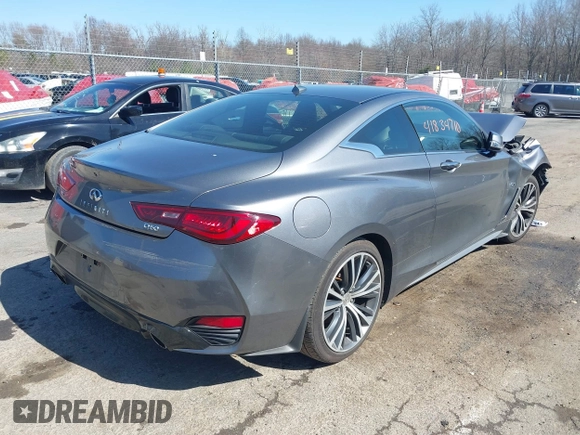 2017 Infiniti Q60 Sport with VIN JN1EV7EL0HM552298, listed as a IAAI auction lot 41834710 with 73,279 mi miles. Bid and sale history available at carsss.com. Image 4.