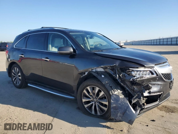 2016 Acura MDX w/Tech with VIN 5FRYD4H42GB013655, listed as a Copart auction lot 50546505 with 152,395 mi miles and Salvage Title. Bid and sale history available at carsss.com. Image 4.