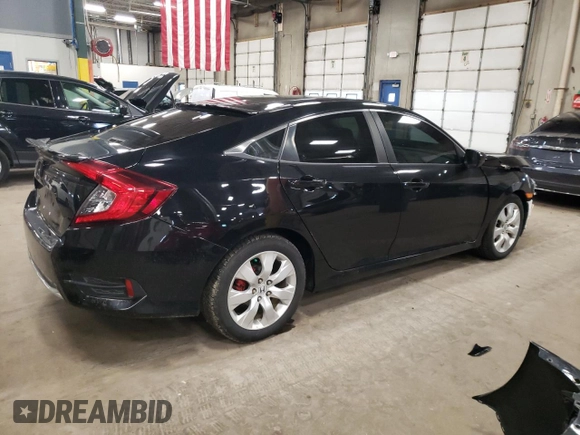 2020 Honda Civic Sedan LX with VIN 19XFC2F64LE031045, listed as a Copart auction lot 54589445 with 58,692 mi miles and Salvage Title. Bid and sale history available at carsss.com. Image 3.