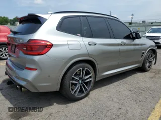 2020 BMW X3 M with VIN 5YMTS0C05LLT10643, listed as a Copart auction lot 62276834 with 39,860 mi miles and Salvage Title. Bid and sale history available at carsss.com. Image 3.