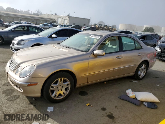 2003 Mercedes-Benz E-Class 3.2L with VIN WDBUF65J93A115990, listed as a Copart auction lot 43059615 with 39,025 mi miles and Salvage Title. Bid and sale history available at carsss.com. Image 1.