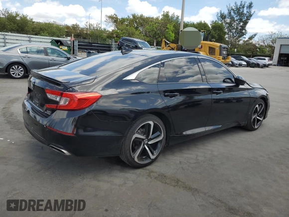 2021 Honda Accord Sport with VIN 1HGCV2F30MA014378, listed as a Copart auction lot 56096095 with 65,850 mi miles and Non repairable. Bid and sale history available at DreamBid. Image 3.