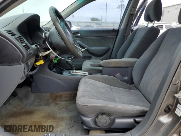 2005 Honda Civic LX with VIN 2HGES16505H608324, listed as a Copart auction lot 53636065 with 176,303 mi miles and Clean Title. Bid and sale history available at DreamBid. Image 7.