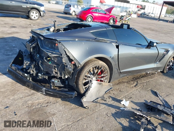 2017 Chevrolet Corvette Z06 1LZ with VIN 1G1YN2D61H5603528, listed as a IAAI auction lot 41679883 with 1 mi miles. Bid and sale history available at carsss.com. Image 4.