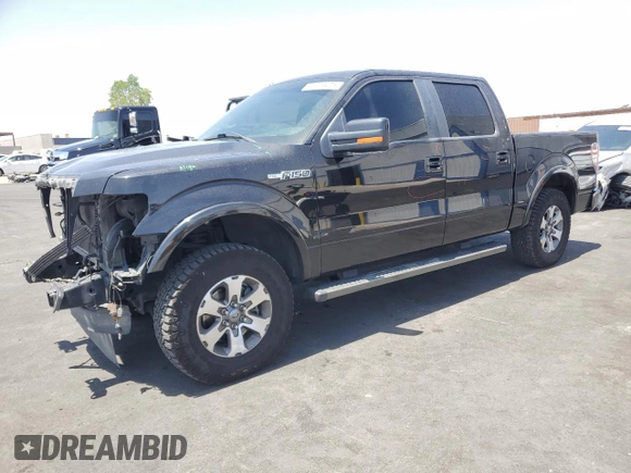 2014 Ford F-150 XL with VIN 1FTFW1CF1EKG32922, listed as a Copart auction lot 61793425 with 142,303 mi miles and Salvage title. Bid and sale history available at DreamBid. Image 1.