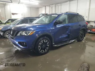 2020 Nissan Pathfinder SV with VIN 5N1DR2BN2LC647607, listed as a Copart auction lot 56142865 with 52,476 mi miles and Salvage title. Bid and sale history available at DreamBid. Image 1.