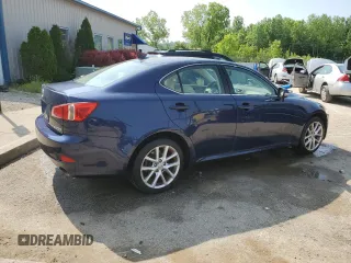 2012 Lexus IS 250 with VIN JTHCF5C23C5055442, listed as a Copart auction lot 58439585 with 104,121 mi miles and Salvage title. Bid and sale history available at DreamBid. Image 3.