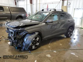 2024 Hyundai Kona SEL with VIN KM8HBCABXRU163075, listed as a Copart auction lot 44780725 with 7,827 mi miles and Salvage Title. Bid and sale history available at carsss.com. Image 1.