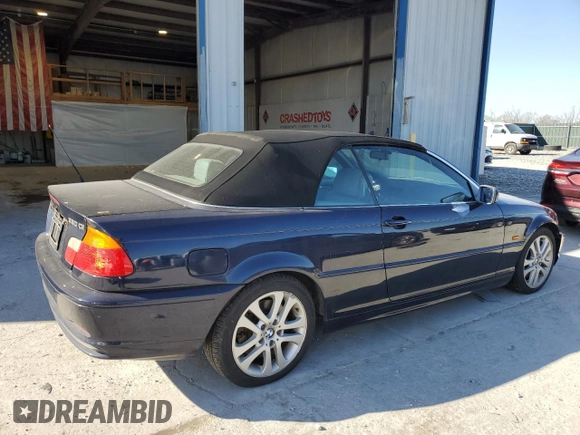 2002 BMW 3 Series 330Ci with VIN WBABS53472JU92714, listed as a Copart auction lot 42756725 with 151,822 mi miles and Clean Title. Bid and sale history available at carsss.com. Image 3.